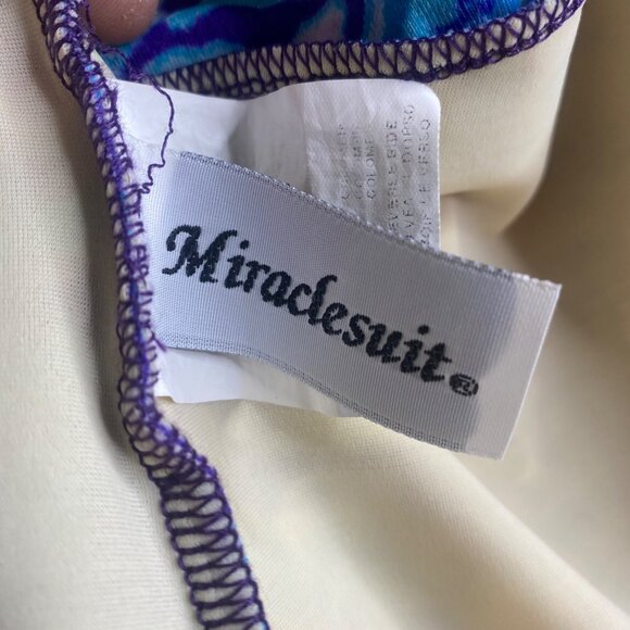 Miraclesuit Tankini Swim Top Womens Size M Underwire‎ Bra Resort Beach - Picture 2 of 12